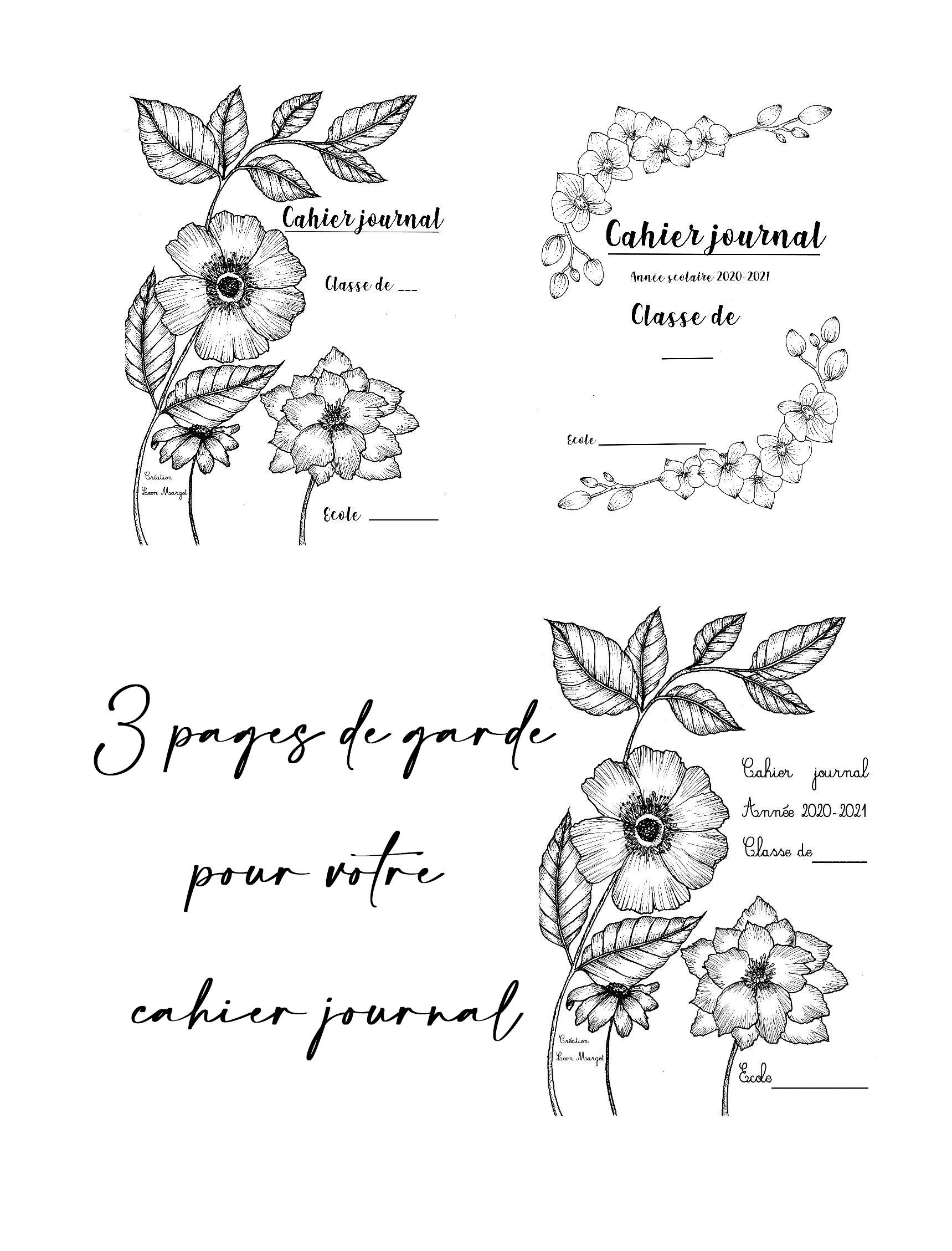 Cahier Journal 21 Couverture Cartable Et Pinceaux